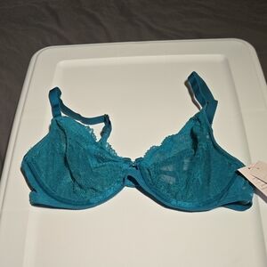 Teal Lace Underwire Bra NWT